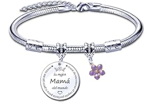 ZYMGUO Regalo Pulsera para Mamá Pulsera Mamá personalizada día de la Madre Regalo original，pulsera mamá e hija Regalo de cumpleaños para mamá，Regalo para mi mamá de Navidad