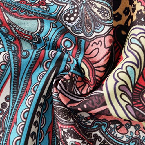 Keepwin Damen Midi kleid Elegant Ärmellos Sommer Böhmen Party Jahrgang Halter Tunika StrandKleid - 4