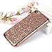 Produktbild iPhone 6S Plus Hülle,iPhone 6 Plus Hülle,iPhone 6 Plus/6S Plus Hülle Silikon Rose Gold,Leweiany Ultra Dünne Weiche Silikon Diamant Schutzhülle TPU Zurück mit Funkeln Bling Glänzend Glitzer Kristall Überzug Kratzfeste Plating Premium Geometrisch Rückseite Muster Outdoor Stoßfest Gummi Hülle Handytasche Handyhülle Protective Shinning Case Cover Schale Etui für Apple iPhone 6 Plus/6S Plus - 5.5 Zoll