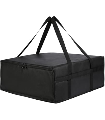 Sac Isotherme Livraison Pizzas 40x40x15 Cm - Triple Isolation - Double Fermeture Éclair - Parfait Pour Livraison, Pique-nique, Camping