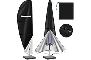 OZYAN Parasol Cover, Parasol Covers Waterproof Windproof with Zip Oxford Garden Parasol Covers Fit for 2 to 4 M Banana Parasol Cover Cantilever Umbrella Covers for Outdoor Umbrellas (280 x 30/80/45 cm)