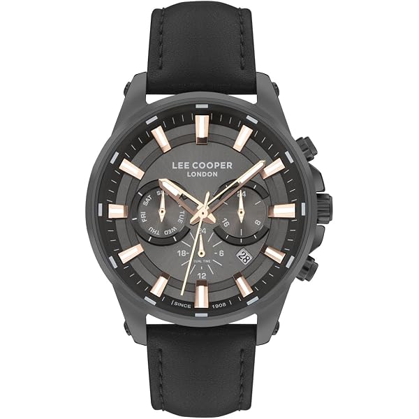 Buy Lee Cooper Chronograph Black Round Dial Men's Watch - LC07670