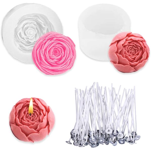 Stampi Per Candele In Silicone A Forma Di Rose E Peonie - Fai Da Te Con Facilità, Perfetti Per Decorazioni - Foto 7