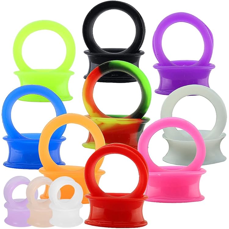 Juego De 10 Pares De Expansores Acrílicos Para Orejas - Tamaño 2mm (12g), Múltiples Colores Mixtos