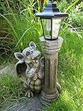 Drachen Gartenfigur an Solarlampe Drachenkind