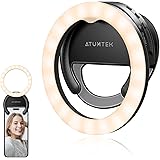 ATUMTEK Selfie Ring Light Telefono Luce ad Anello Ricaricabile Clip-on 40 LED Luce di Riempimento per Foto e Video per Stream