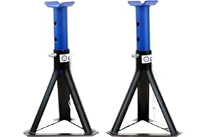 STREETWIZE ACCESSORIES Streetwize - Pair of 2 Tonne Heavy Duty Steel Fixed Base Axel Stands - Adjustable Range of: 240mm to 360mm, Perfect For Raising Vehicles.