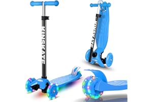 CUTEMELO Patinete Niños con 3 Ruedas LED para Niño y Niña de 3 a 12 Años Scooter Infantil Manillar de Altura Ajustable de 68 a 79 cm