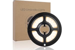 SUPERNIGHT Patio Umbrella Light, Warm White 2 Brightness Modes Cordless 36 LED Lights at 220 lux - 3 x AA Battery Operated, Umbrella Pole Light for Patio Umbrellas, Camping Tents, Beach Umbrella