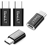EasyULT 4 Pack Micro USB to USB-C Adapter, Type C (Male) to Micro USB (Female) Converter Type C Adapter Compatible with Galax