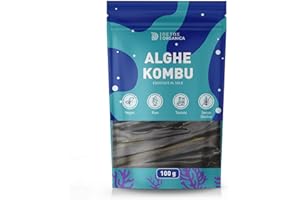 Detox Organica-Alga Kombu 100 g-Essiccate Naturalmente-Per Dashi, Zuppe e Legumi-Vegan-Prive di Glutine-Fonte di Minerali, Vitamine e Antiossidanti