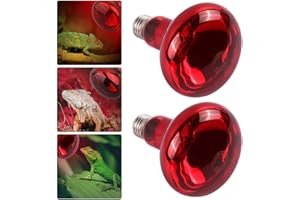 NAVESO Lampada Notturna a Infrarossi 100W, 2 Pezzo Lampadina e27, Lampada Pulcini, per Rettili e Anfibi, Tartarughe
