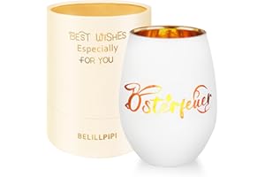 ‎BELILLPIPI Belillpipi Windlicht Ostern Geschenke für Frauen, Ostergeschenk mit Geschenkbox, Ostergeschenke für Oma Freundin Kollegen, Geschenkidee zu Ostern, Teelichthalter Geschenke zu Ostern
