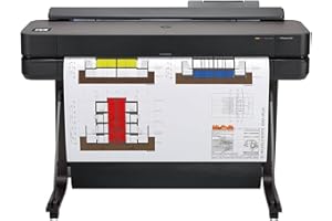 HP DesignJet T650 Stampante per Grandi Formati da 91 cm 5HB10D, Formati supportati da A4 ad A0, velocità 82 Pagine A1 all’Ora, Gigabit Ethernet, USB, Wi-Fi, Garanzia 2 Anni, Edizione 2025, Nero