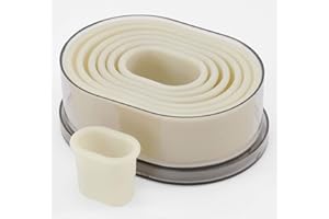 thermohauser 8300031478 - Set di stampi in nylon, a forma di cuore e liscio, bianco, diametro 4,5-12,3 cm, 7 pezzi