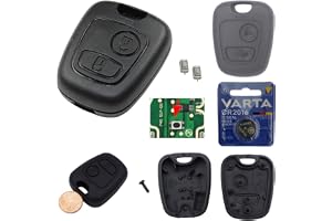 Peugeot Nyckel trådlös fjärrkontroll med 2 knappar hölje set 106 206 207 306 307 806 bilnyckel batteri mikroknapp ny