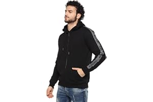 Alan Jones Clothing Men's Taped Cotton Hooded Sweatshirt