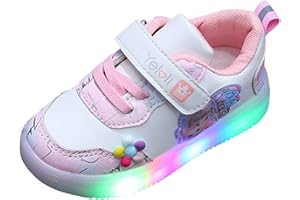 RAOPUZI Zapatillas Deportivas Niña Zapatillas Luces Niña Zapatillas Running Niña Bambas Niña, Zapatillas para Niña Zapatillas Niña con Luces Led Brillantes, con Goma Antideslizante con Estampado