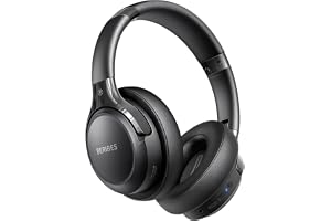 BERIBES Bluetooth Headphones Over Ear, 65H Playtime and 6 EQ Music Modes Wireless Headphones with Microphone, HiFi Stereo Foldable Lightweight Headset, Deep Bass for Home Office Cellphone PC Ect.