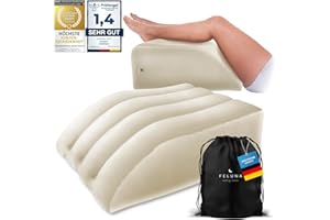 ‎FELUNA Feluna Ergo Keilkissen & Venen-Kissen zum Schlafen und Rückenentlasten; Orthopädisches Rückenentlastungskissen, Beinkissen & Beinstützkissen zur Linderung von Schmerzen und Heilung (Beige)