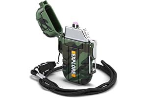 LCFUN Electric Arc Plasma Lighter USB C Rechargeable, Flameless Windproof Lighter for Outdoor Camping and Hiking, Pocket Lighters for Men, Stocking Fillers for Men