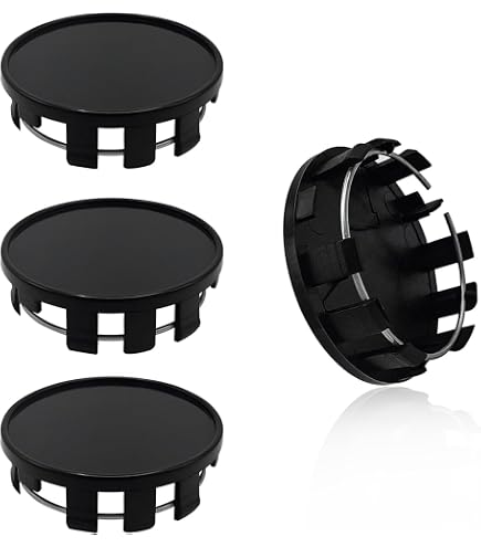 Audi 4M8071006A Dynamic Hub Caps (4 Pieces) Wheel Hub Caps, Black