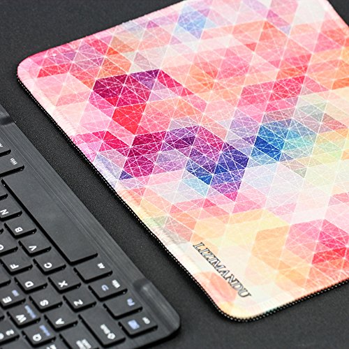 Gaming Mauspad(260 x 210 x 4 mm) ,Lizimandu Silent Designer Mousemat /Standard Size Anti-Rutsch-Gummi-Basis Mauspad(Geometrische Farbe/Geometric Color) - 4