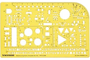 Traceease Electrical Drafting Electrical Symbols Template Drawing Stencil,Designing Template Measuring Ruler