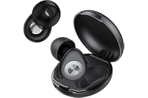 CASCHO Tapones Oidos Ruido Dormir, 45dB Tapones Oidos Cancelacion de Ruido con 8 Reutilizable Puntas(XS/S/M/L) y Estuche, Tapones para Dormir/Concentración/Conciertos/Viaje/Estudio/Trabajo, Negro