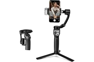 STRBDYI Stabilisator für Smartphone – 3 Achsen Gimbal Stabilisator, magnetischer AI-Tracker, abnehmbares Stativ, zusammenklappbares Gimbal für Live Streaming, Vlog (F11-1P)