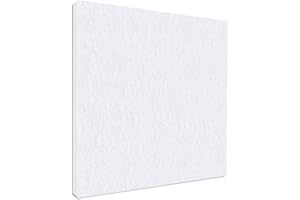platino24 Akustikpaneele 1 Element Colore Quadrat 55 x 55 cm Weiß I Schallabsorber aus Basotect ® G+ mit Akustikfilz I Schalldämmung Wand & Decke I Akustikelemente Wandpaneel