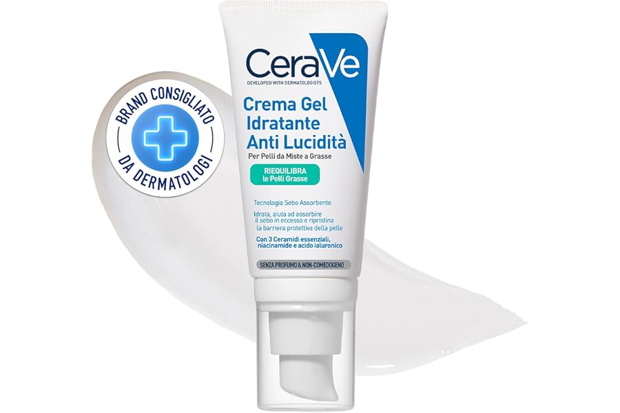 CeraVe Gel-Crema Hidratante Oil Control, Para Piel Mixta a Grasa, Protege, Hidrata, Controla el Brillo, Acabado Mate No Graso