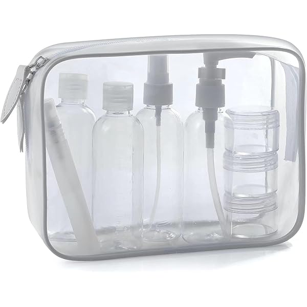 BOUTEILLES DE VOYAGE Pour Articles Toilette Lot Biberons En Silicone