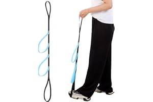 ‎HEALIFTY Healifty Beinheber, 102 cm Langer Beinhebergurt, Blau Beinheber für Patienten, Beinlifter mit Weichen Griffen für Gehübungen, Fußheber zum Einfachen Ein- und Aussteigen aus dem Bett, Rollstuhl