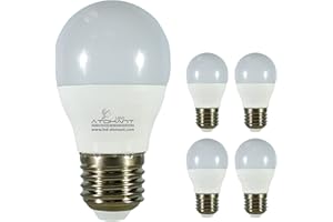 LED ATOMANT Pack 5x Bombilla LED E27 G45 9W. Color Blanco Neutro (4500K). 950 lumenes. Casquillo grueso. Equivalente 95W tradicional.