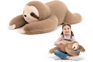 Kaelorae Weighted Plush Animals for Kids & Adults - Panda Teddy Bear Dinosaur Stuffed Toys, Hugging Pillow for Anxiety Relief & Sleep Support (Sloths, 65CM)