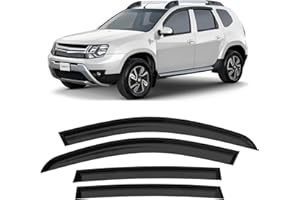 CLIM ART Adesivo Deflettori antiturbo Compatibile con Dacia Duster2010-2017 I - Accessori Auto - Deflettori finestrini - Deflettore Aria Auto - Protezione Meteo - Facilità di Installazione -4Pz S