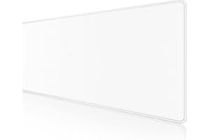 Dapesuom Large Mouse Pad, Extended Gaming Mouse Pad with Stitched Edges, Waterproof Desk Pads with Non-Slip Base, Computer Keyboard Pad, Big Mouse Mat for laptop, Office, 23.6 x 11.8 In, Ivory White