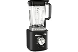 ‎KITCHENAID KitchenAid 5KSB2073EBM Pure Power Blender Standmixer, 1,5 PS Motor, Asymmetrische Klingen, Eis-Crushen, für Suppen & Smoothies, 10 Stufen, 2L BPA-freier Behälter, Matt-Schwarz