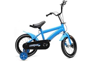 GDSKR 14 Inch Children's Bicycle, with Training Wheel Stabilisers, Girls Boys Outdoor Cycling Bicycle,Removable Stabilisers, Carbon Steel with Adjustable Seat, for 3-6 Years Old