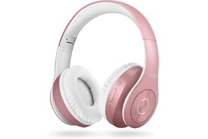 TUINYO Auriculares Bluetooth Inalámbricos, Auriculares Estéreo Inalámbricos 35H Tiempo de Juego con Bajos Profundos, Orejeras de Proteína de Memoria Suave, Micrófono Incorporado Modo con Cable PC/TV