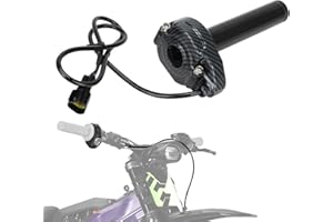 JFG RACING Dirt Bike Throttle Twist Grip,Twist Throttle Accelerator Handle Grips Handlebar Grips for Sur Ron X/S Electric Bike-Carbon Fiber Pattern
