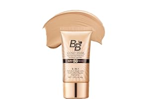 GEEWHILE BB Cream Tinted With SPF50+, Tinted Moisturiser Face Women BB Cream Medium, Hydrating BB Cream Foundation, BB Cream Snail Extracts,BB Cream Medium for Color Correcting,Cover Blemishes