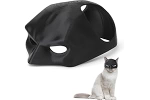 HENGBIRD Masque de Batmans pour chats, masque de chauve-souris noir drôle 3D pour chats, costume pour animaux de compagnie pour Halloween ou pour le plaisir quotidien (tour de tête env. 34 cm)