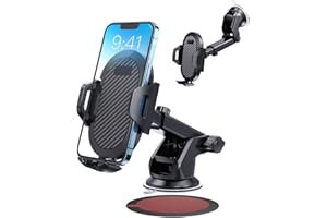 ANCOOLE Car Phone Holder [Strong Suction Cup] Long Arm for Car Windshield Dashboard, Compatible with iPhone 15/14/13/12, Samsung Galaxy S21 and More