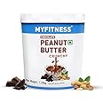 MYFITNESS Peanut Butter Chocolate Spread Crunchy 1.25kg | 23g Protein & 9g Fiber | Tasty & Healthy Nut Butter Spread for Breakfast & Snacks | Cholesterol Free | Zero Trans Fat | Crunchy Peanut Butter