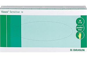 B. BRAUN Vasco Sensitive I Unsteriler, puderfreier Untersuchungshandschuh aus Naturlatex I 100er Größe M