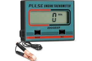 Mtchavno Compte Tour Moto, Adapté aux Petits Moteurs 2 Temps/4 Temps. Tachymètre Numérique avec écran LCD, Adapté aux Tronçonneuses, Tondeuses à Gazon et Moteurs à Essence, Minuterie en Minutes