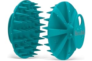 BEAUTAIL Hair Scalp Massager Shampoo Brush, Soft Silicone Head Care Scrubber and Exfoliator for Dandruff Removal and Hair Growth, Washing Hair Scrub Brush for Women Men Pet, 1 Pack, Blue