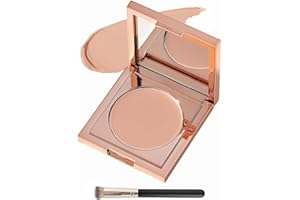 JIABAOZ Colored Clay Cc Undereye Corrector, Under Eye Concealer, Hydrating Concealer, Color Corrector for Dark Circles with Brush (Light-Medium Peach)